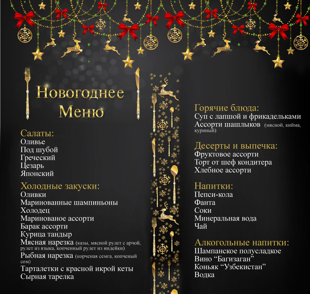 Новогоднее меню